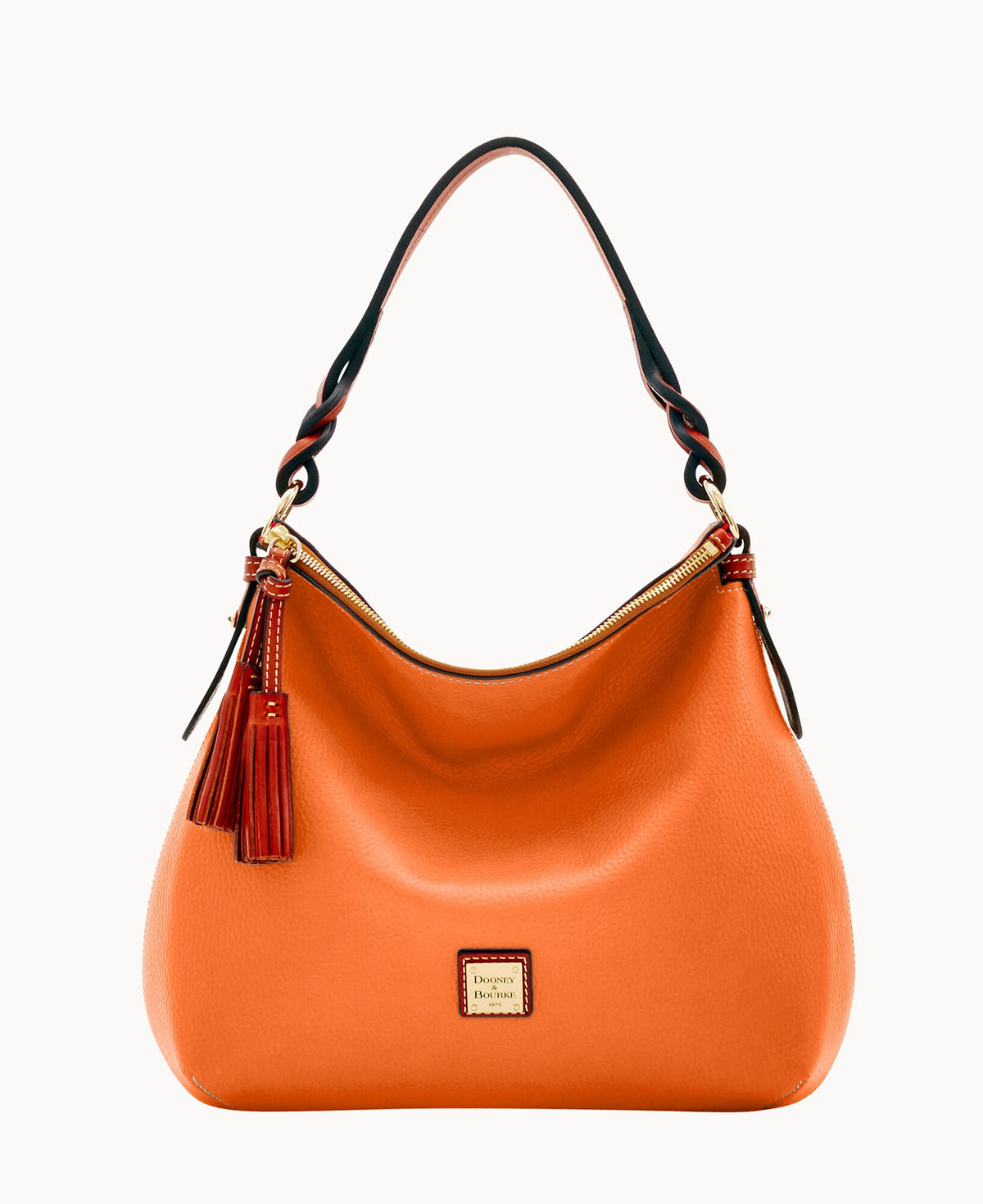 Pebble Grain Twist Strap Hobo