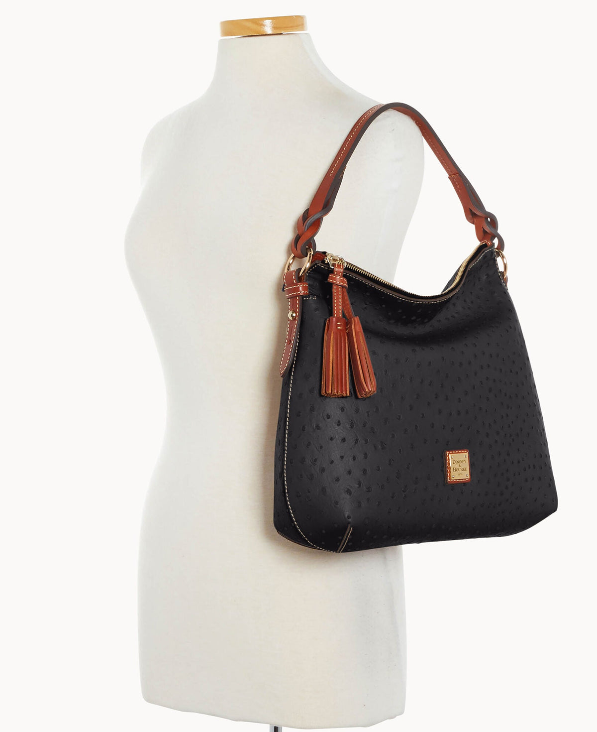 Ostrich Twist Strap Hobo