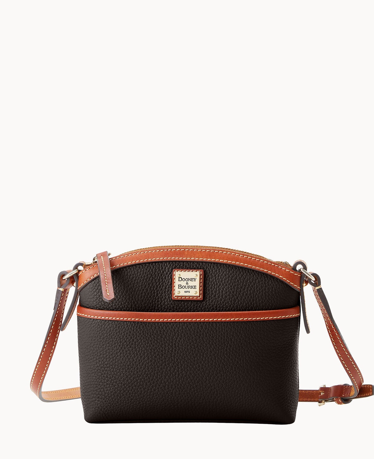 Pebble Grain Domed Crossbody