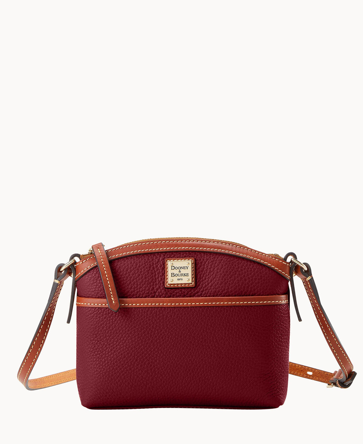 Pebble Grain Domed Crossbody