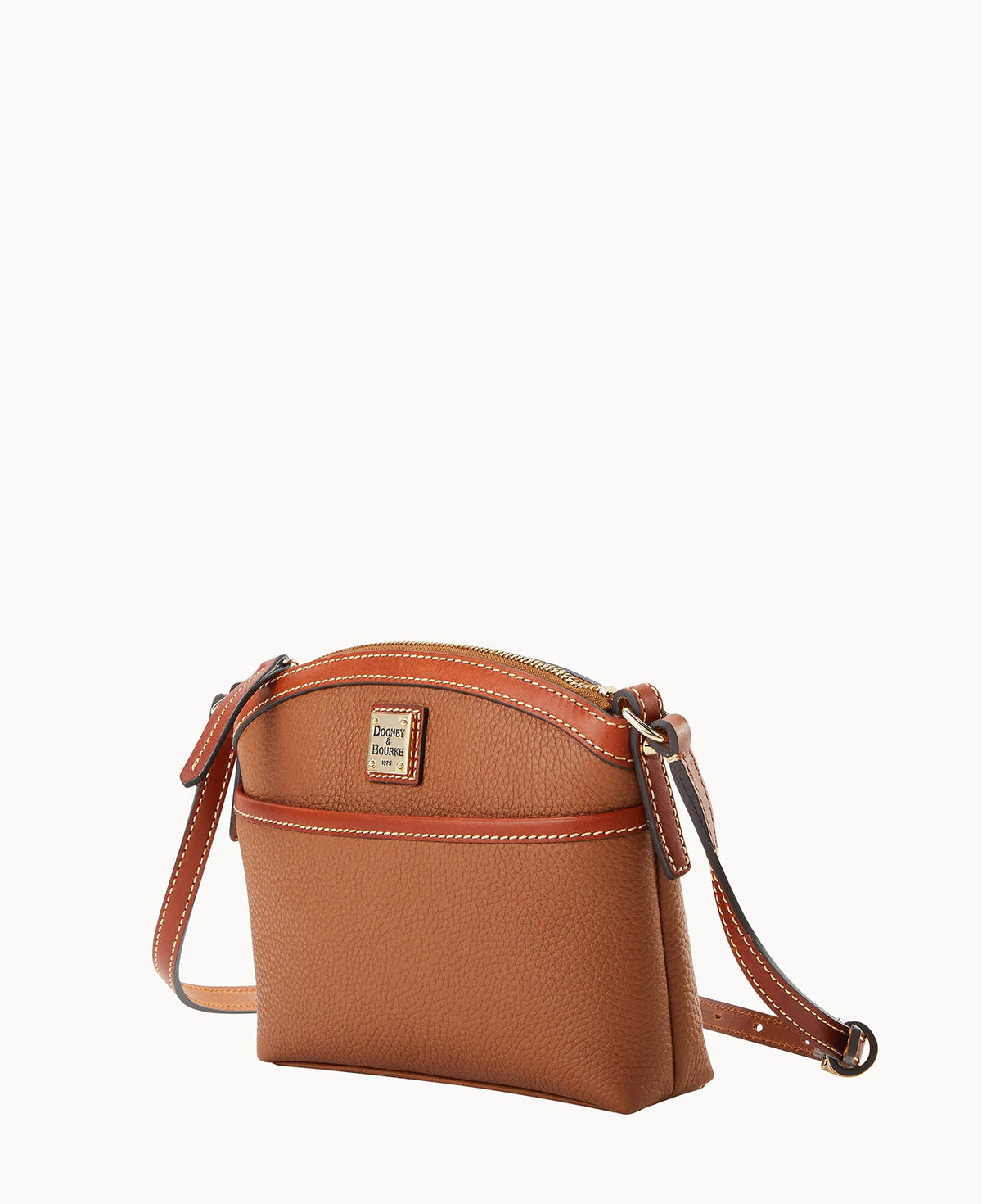 Pebble Grain Domed Crossbody