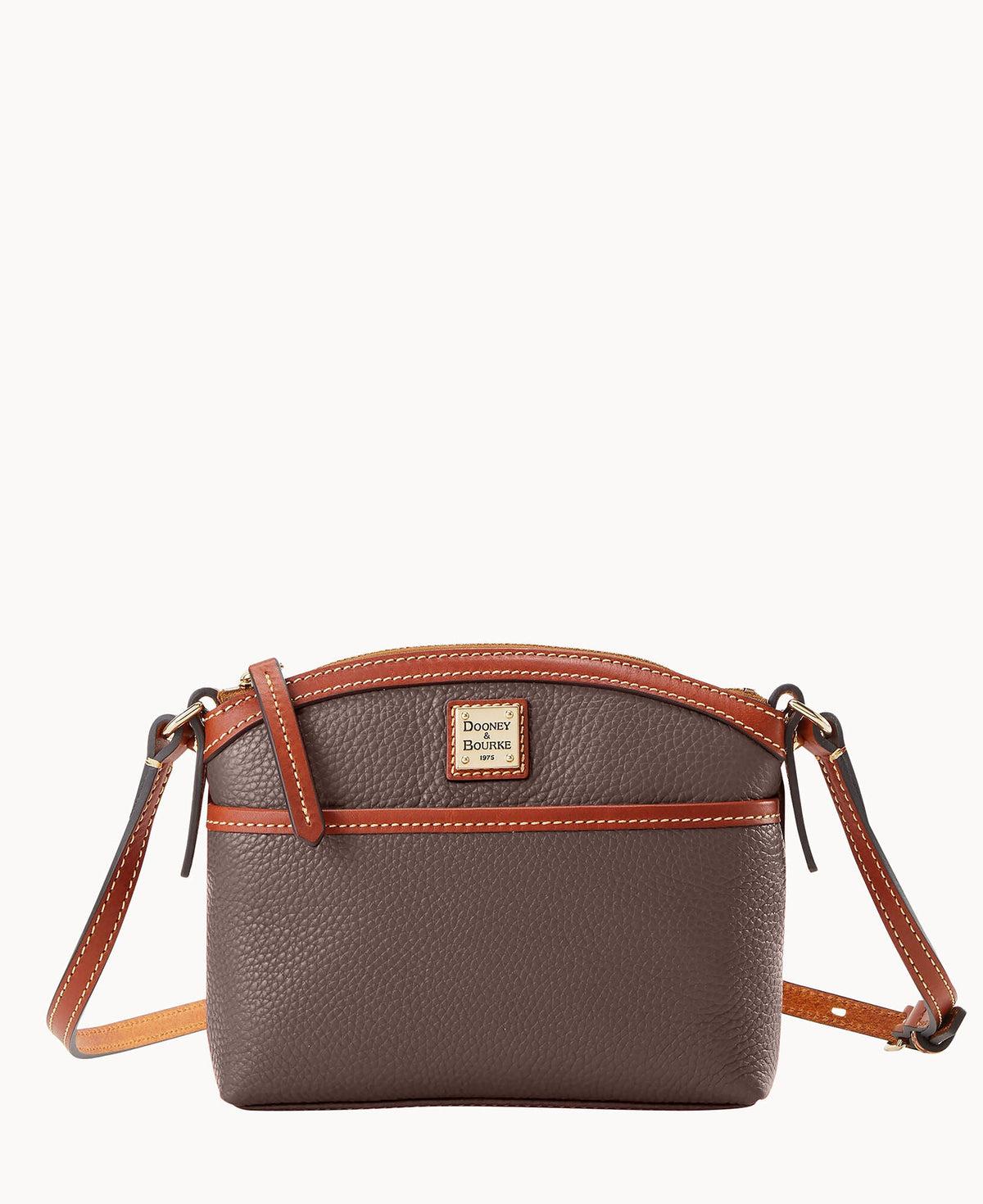 Pebble Grain Domed Crossbody