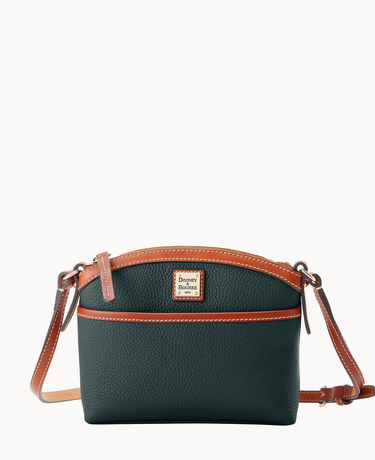 Pebble Grain Domed Crossbody