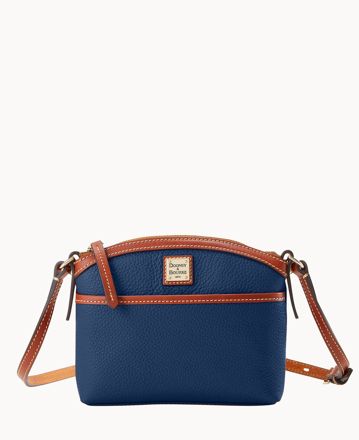 Pebble Grain Domed Crossbody