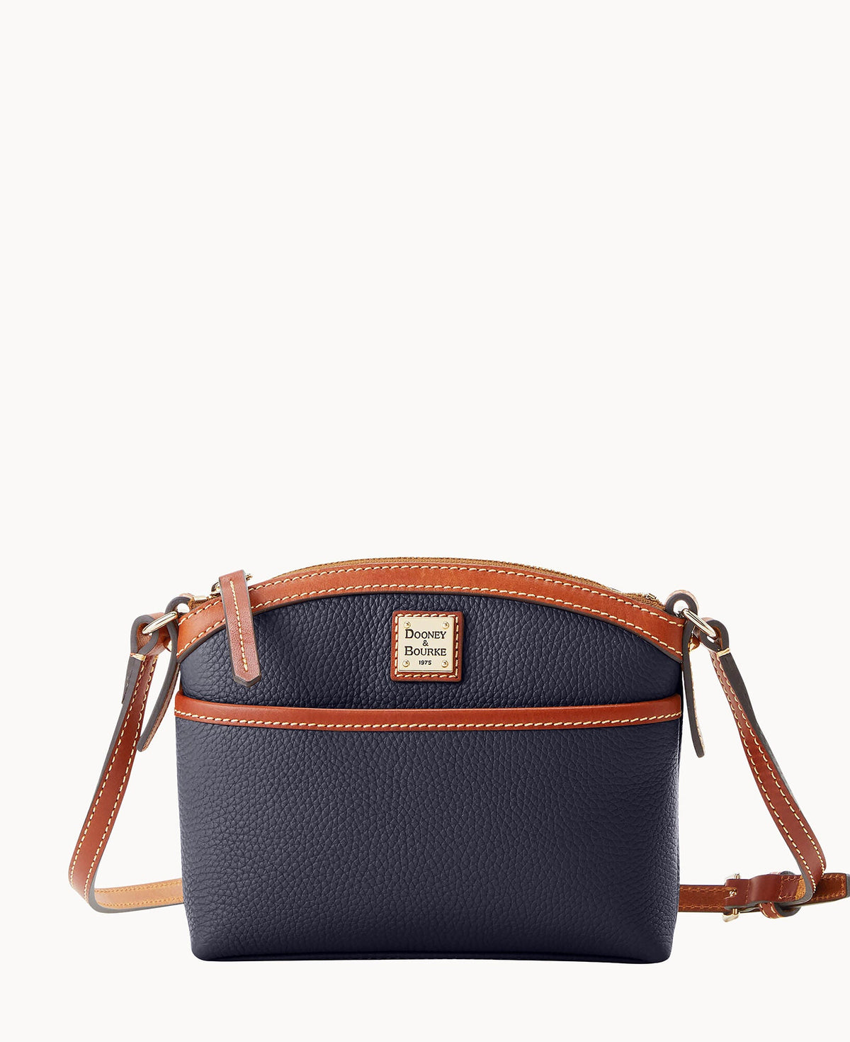 Pebble Grain Domed Crossbody