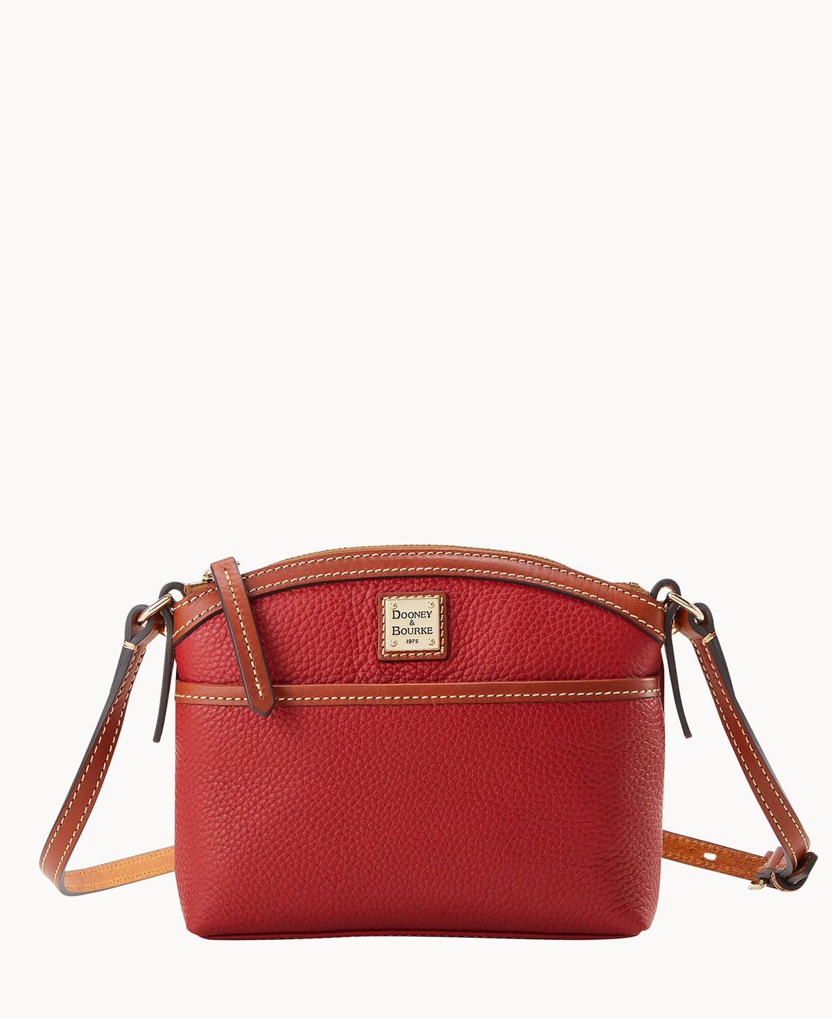 Pebble Grain Domed Crossbody