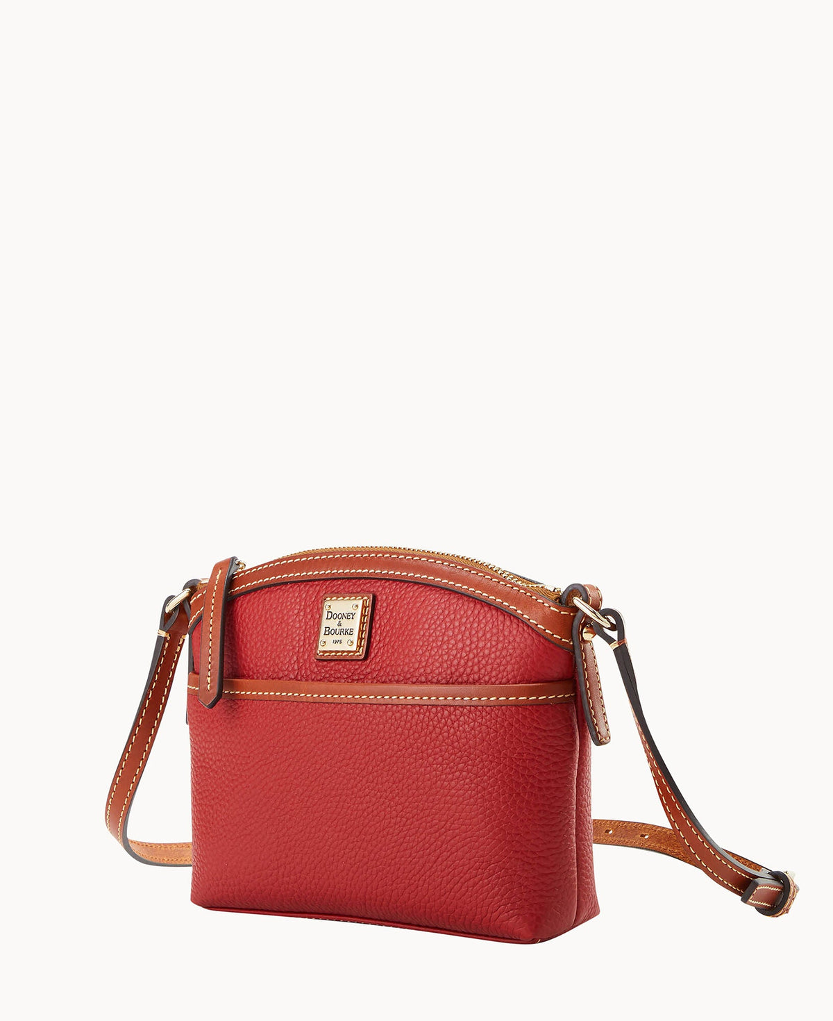 Pebble Grain Domed Crossbody