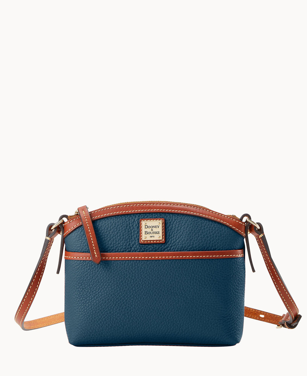 Pebble Grain Domed Crossbody
