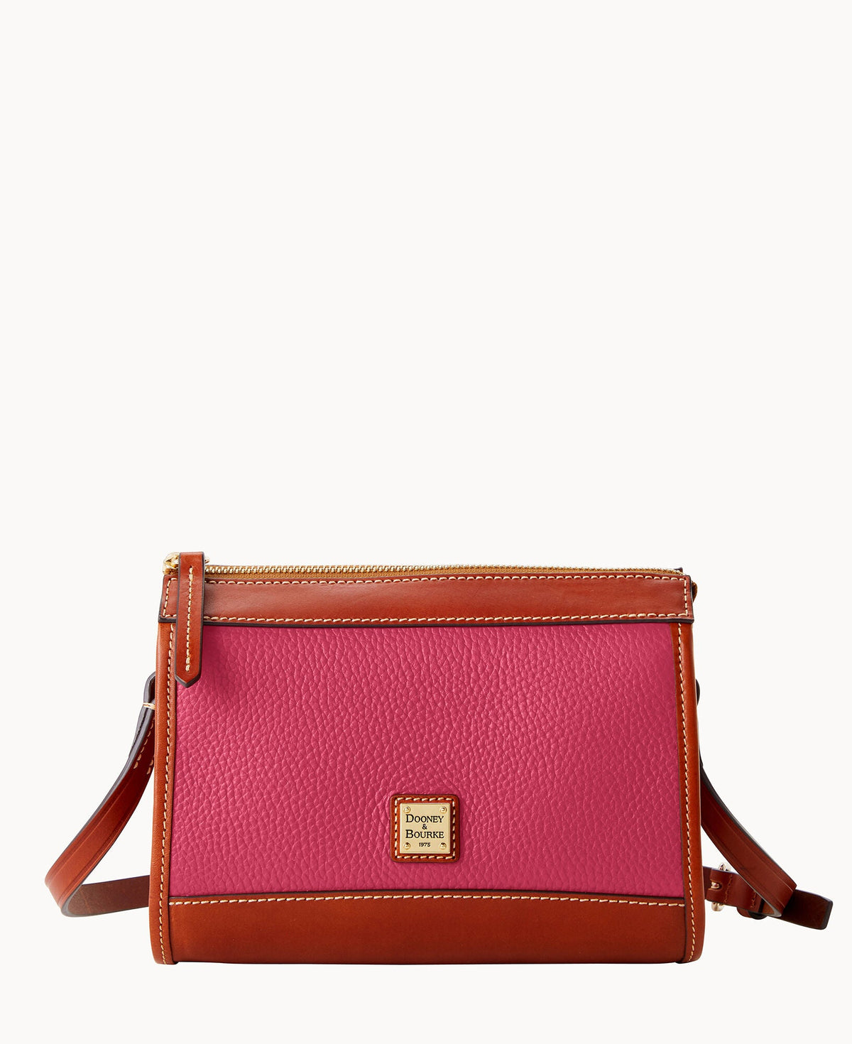 Pebble Grain Zip Crossbody