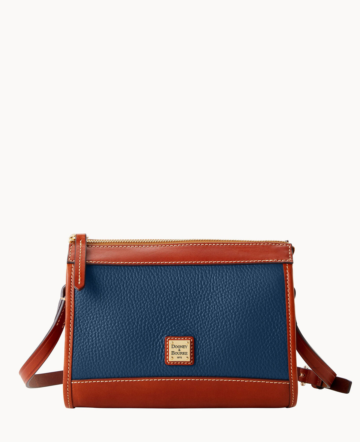 Pebble Grain Zip Crossbody