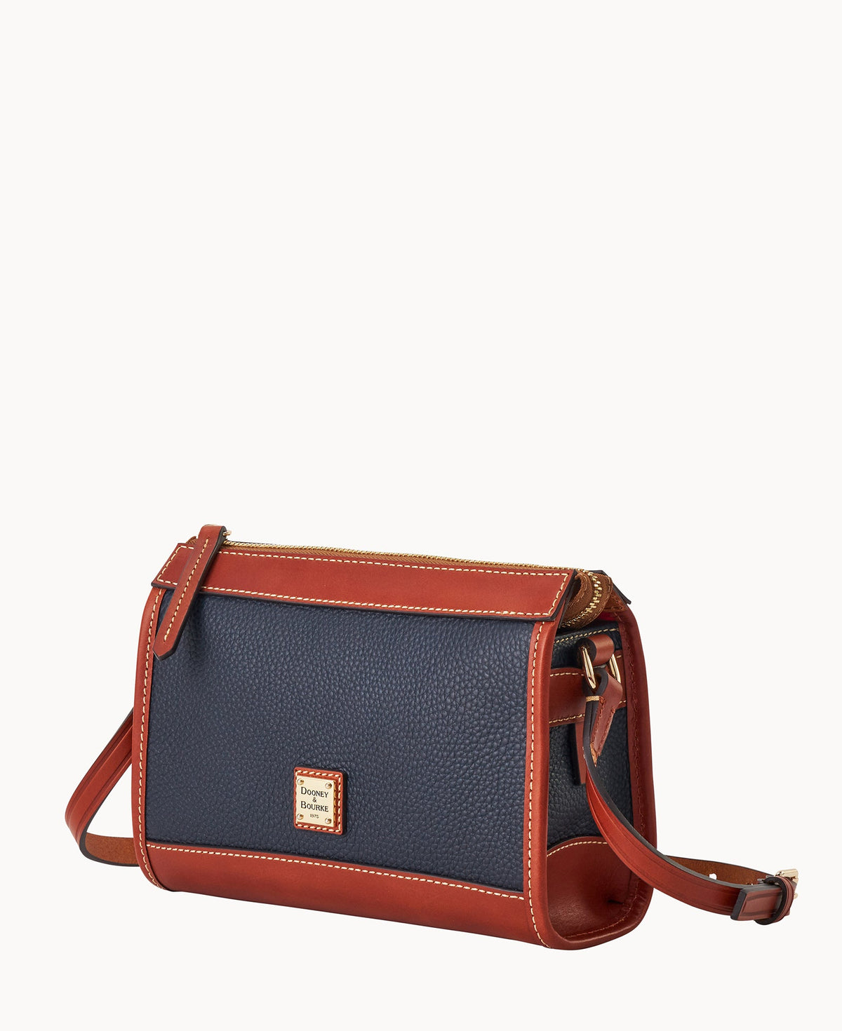 Pebble Grain Zip Crossbody