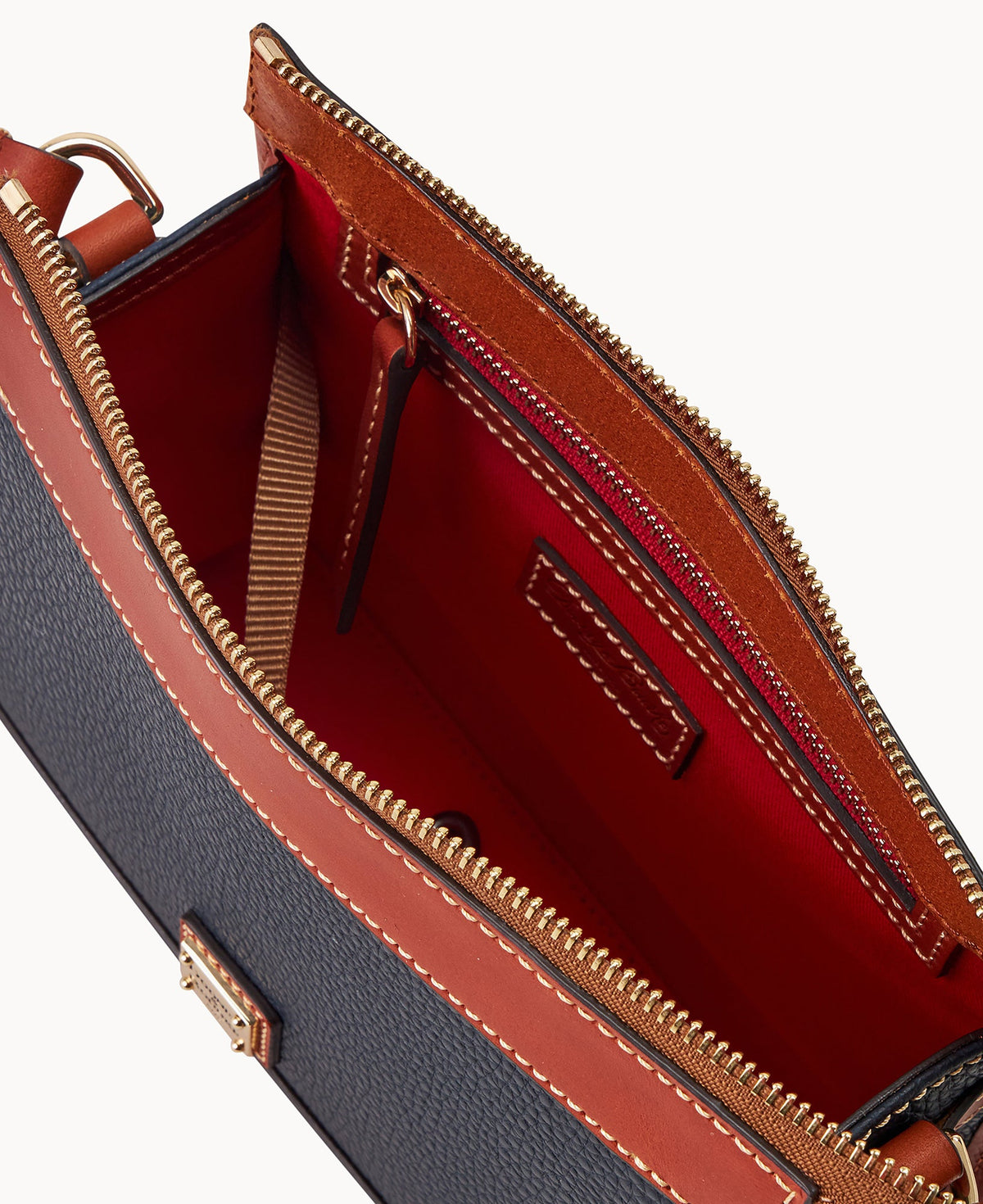 Pebble Grain Zip Crossbody