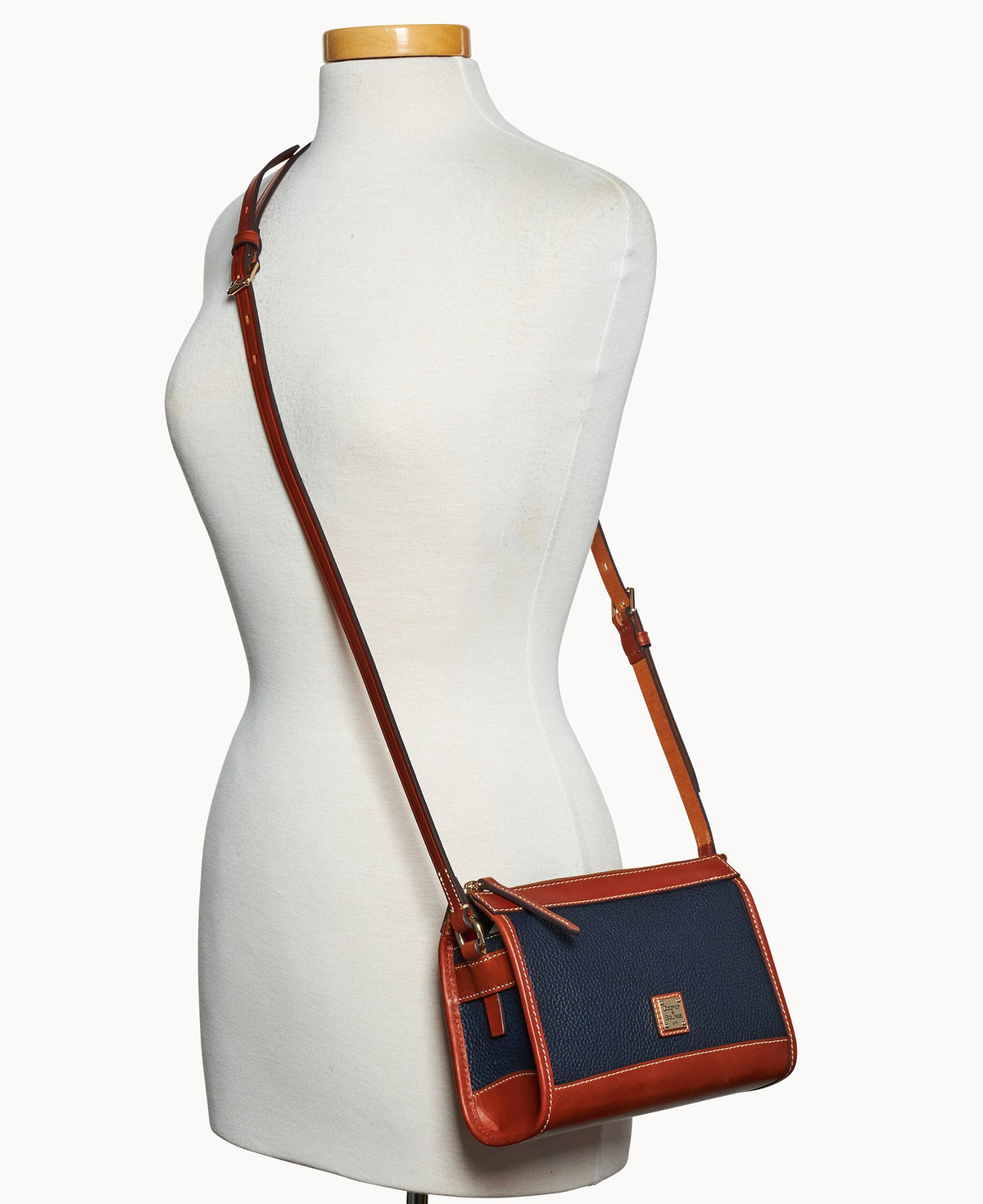 Pebble Grain Zip Crossbody