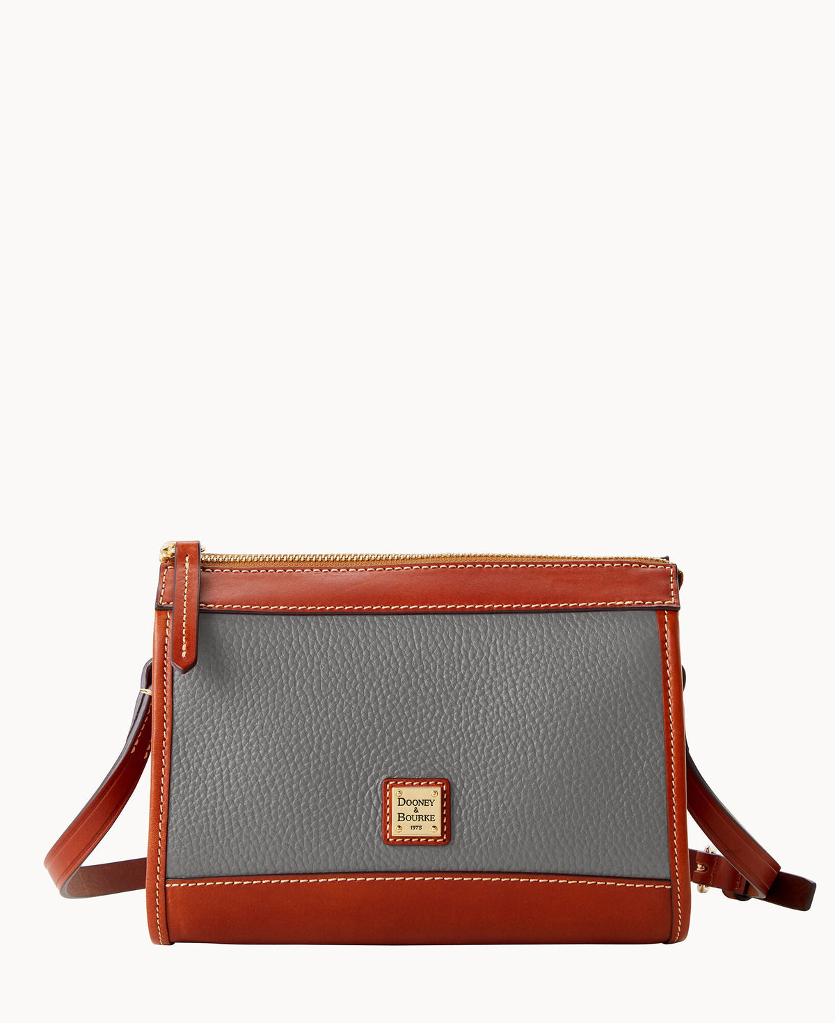 Pebble Grain Zip Crossbody