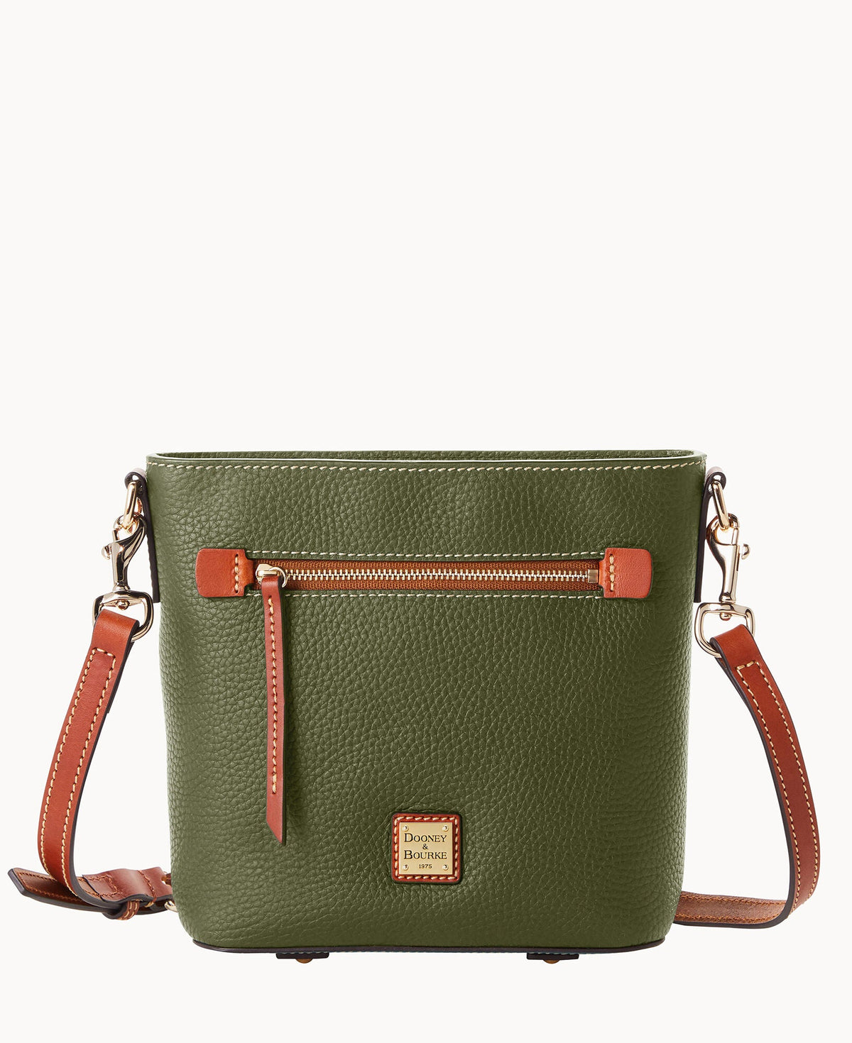 Pebble Grain Small Zip Crossbody