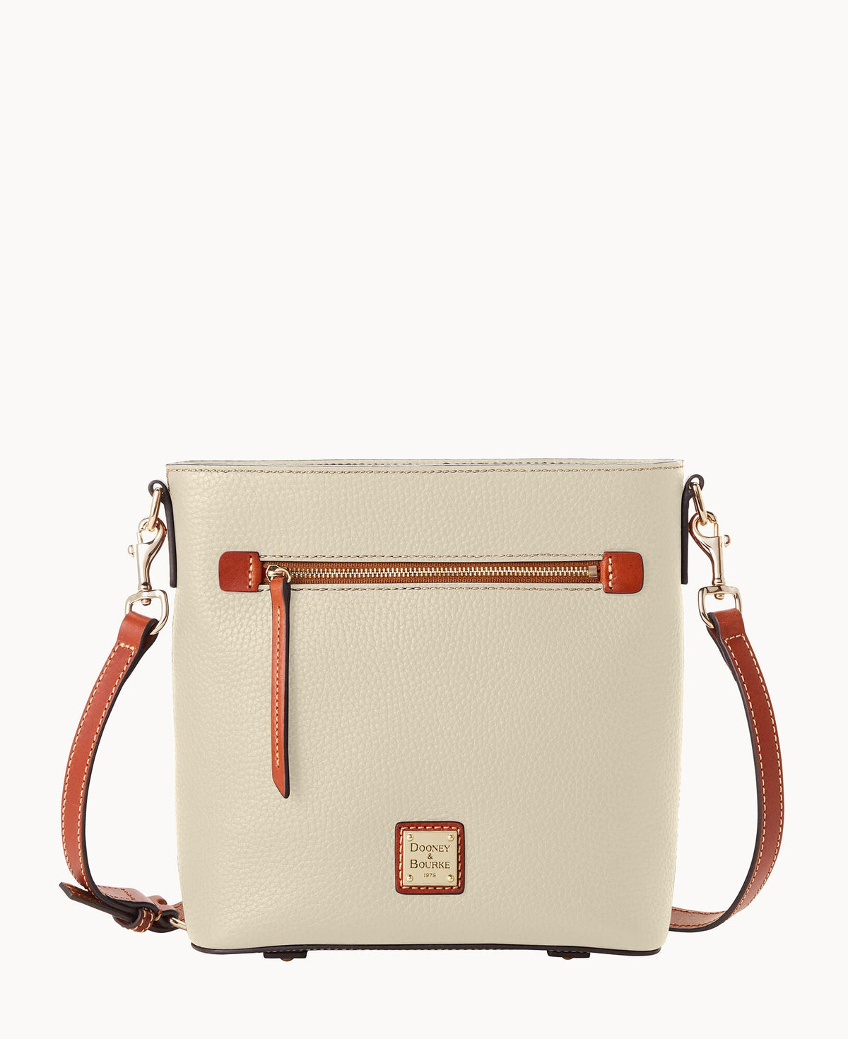 Pebble Grain Zip Crossbody