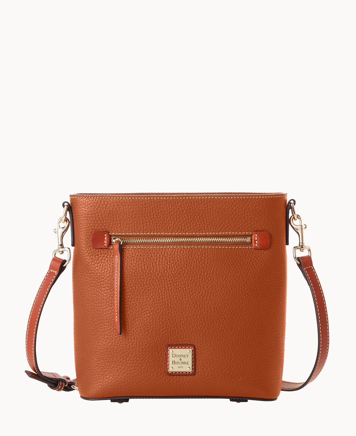 Pebble Grain Zip Crossbody