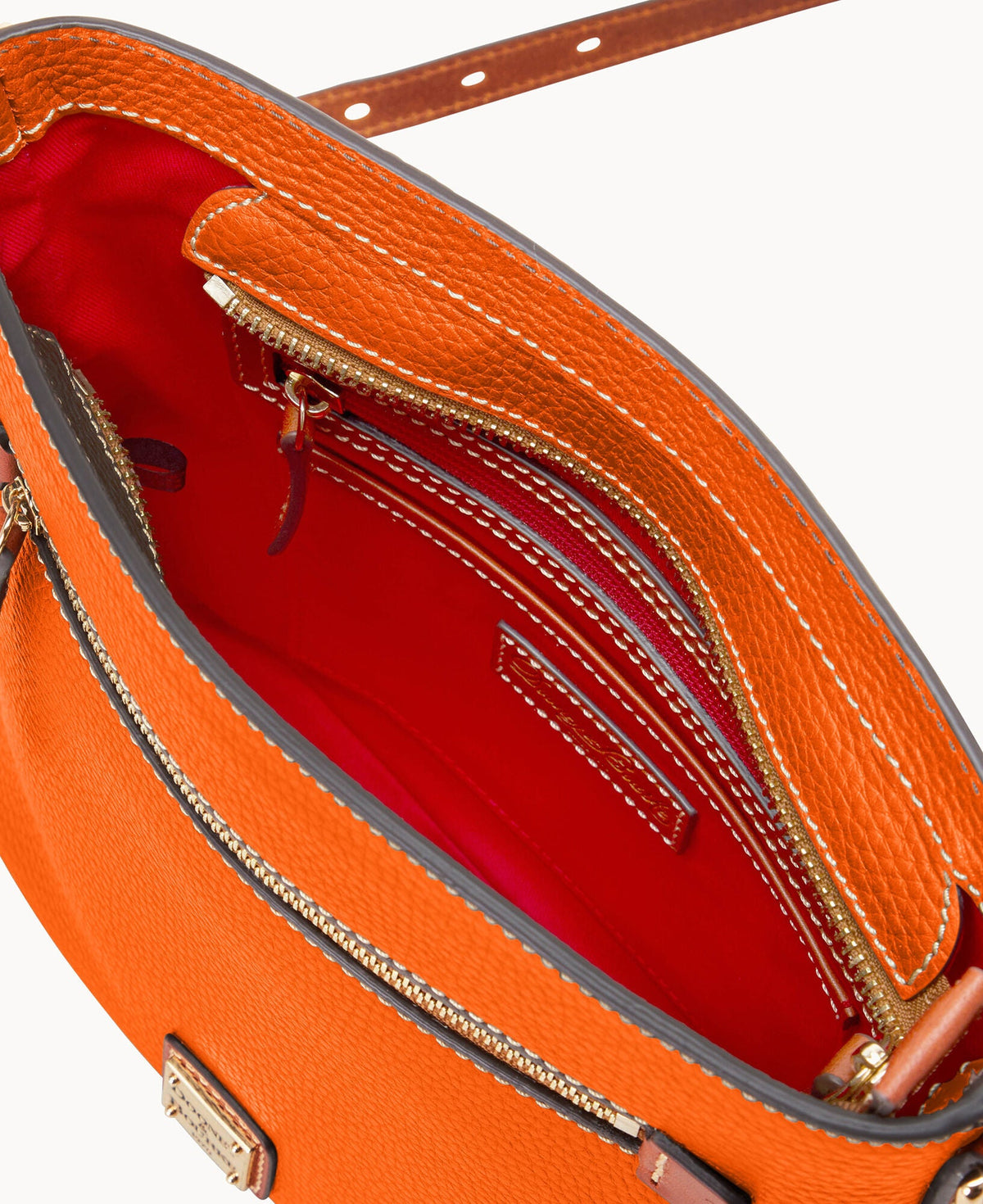 Pebble Grain Zip Crossbody