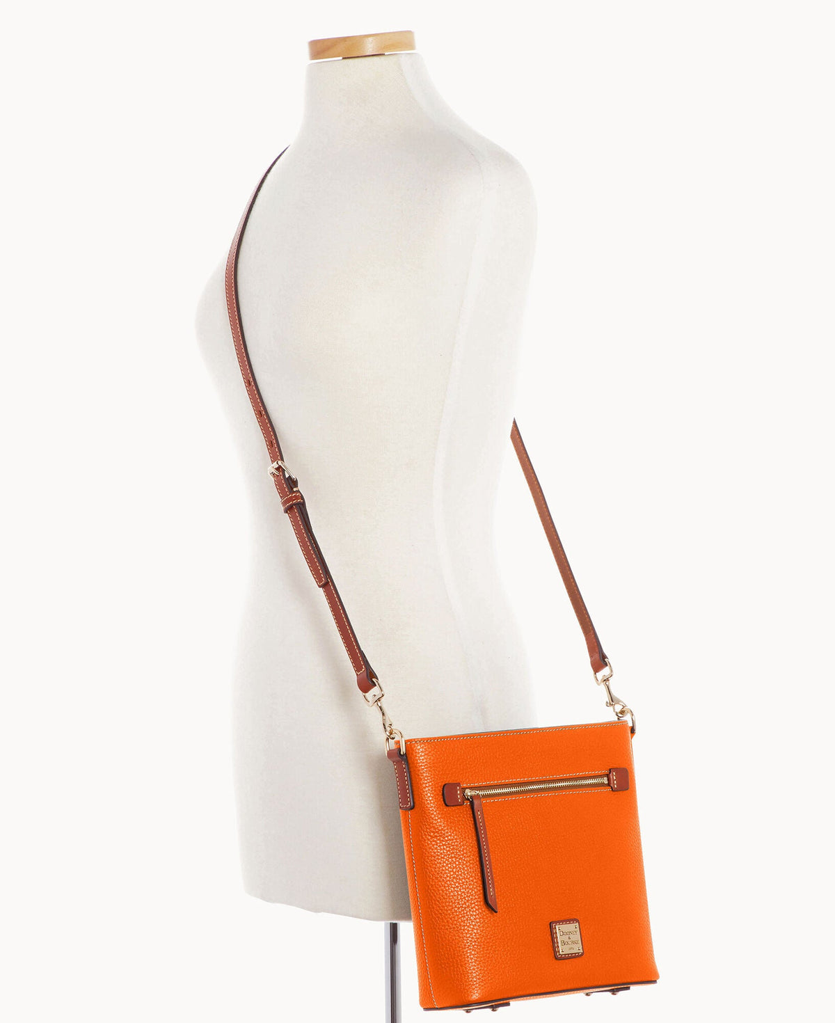 Pebble Grain Zip Crossbody