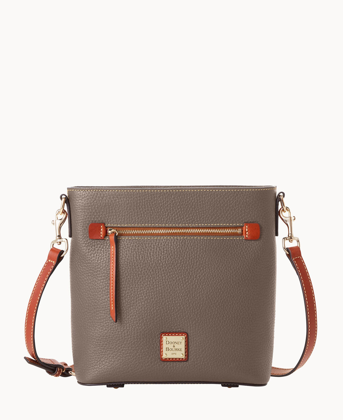 Pebble Grain Zip Crossbody