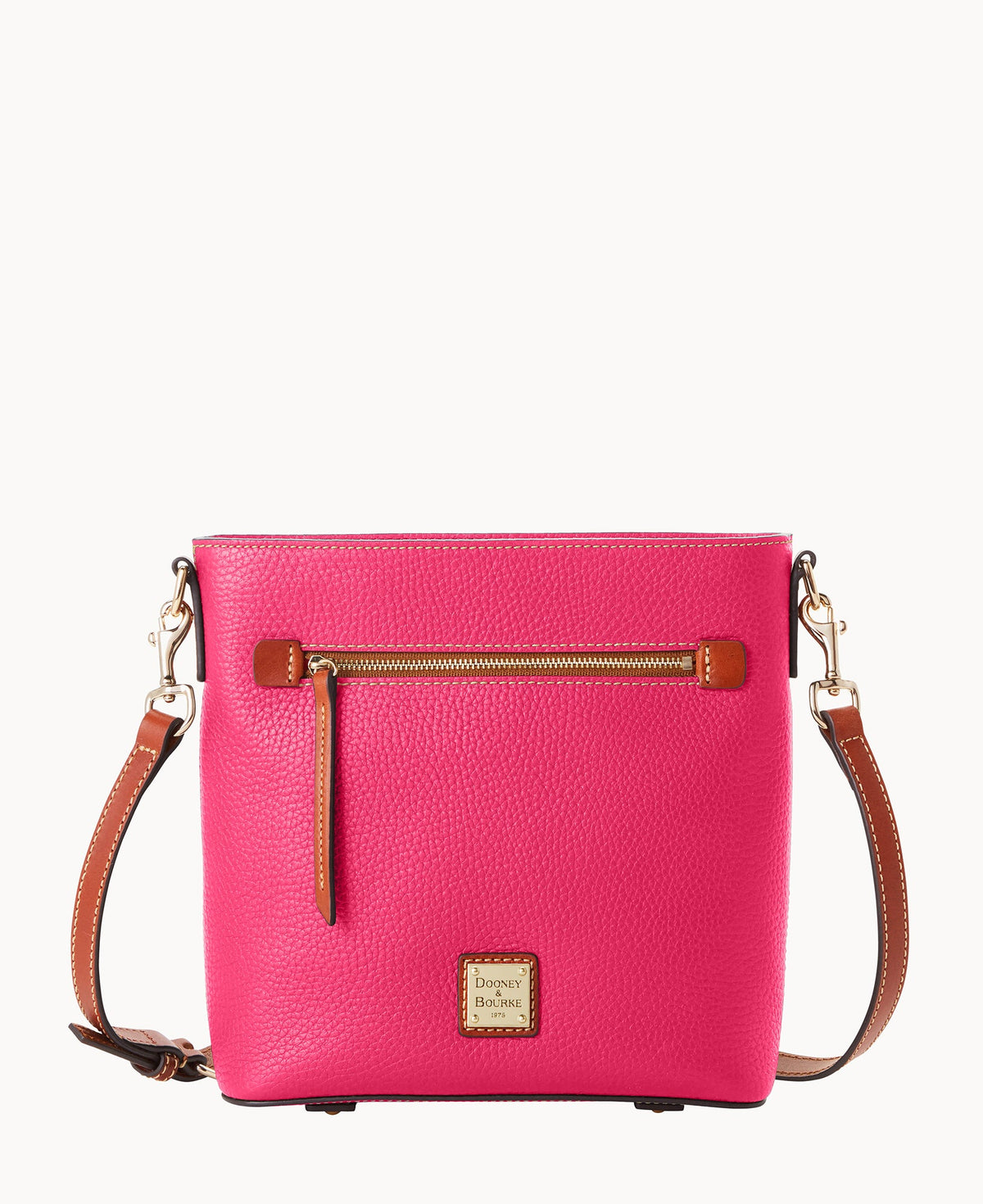 Pebble Grain Zip Crossbody