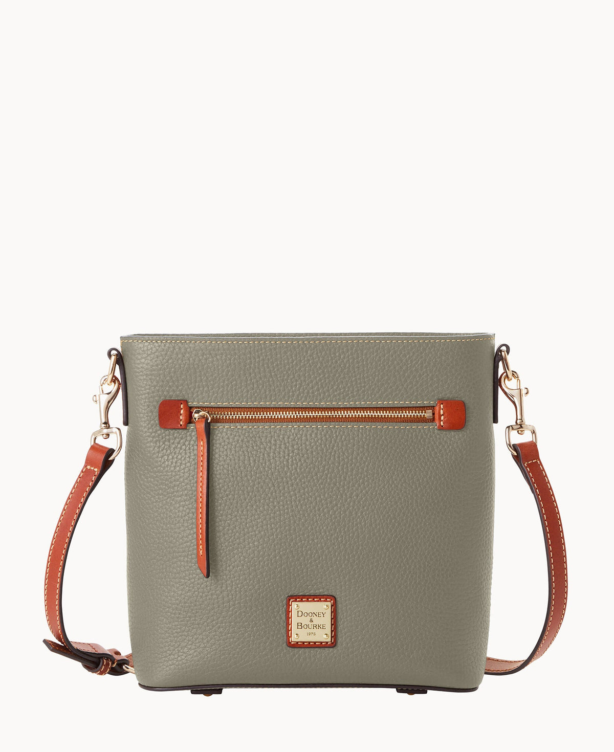 Pebble Grain Zip Crossbody