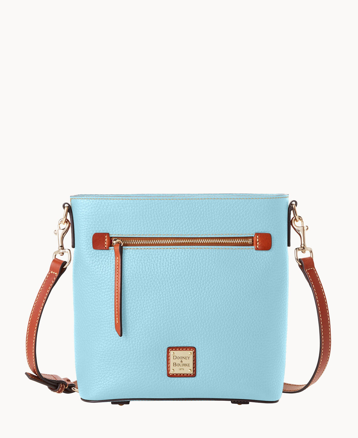 Pebble Grain Zip Crossbody