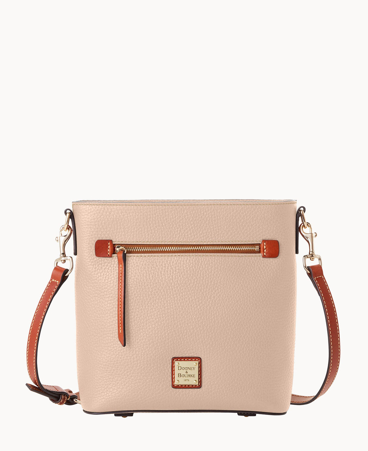 Pebble Grain Zip Crossbody