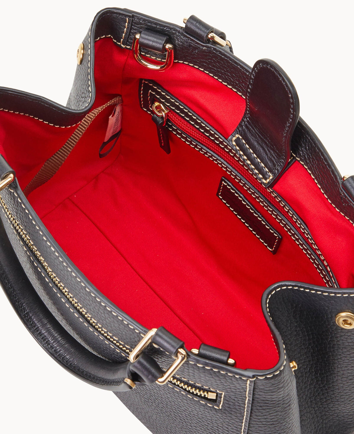 Pebble Grain Small Zip Satchel