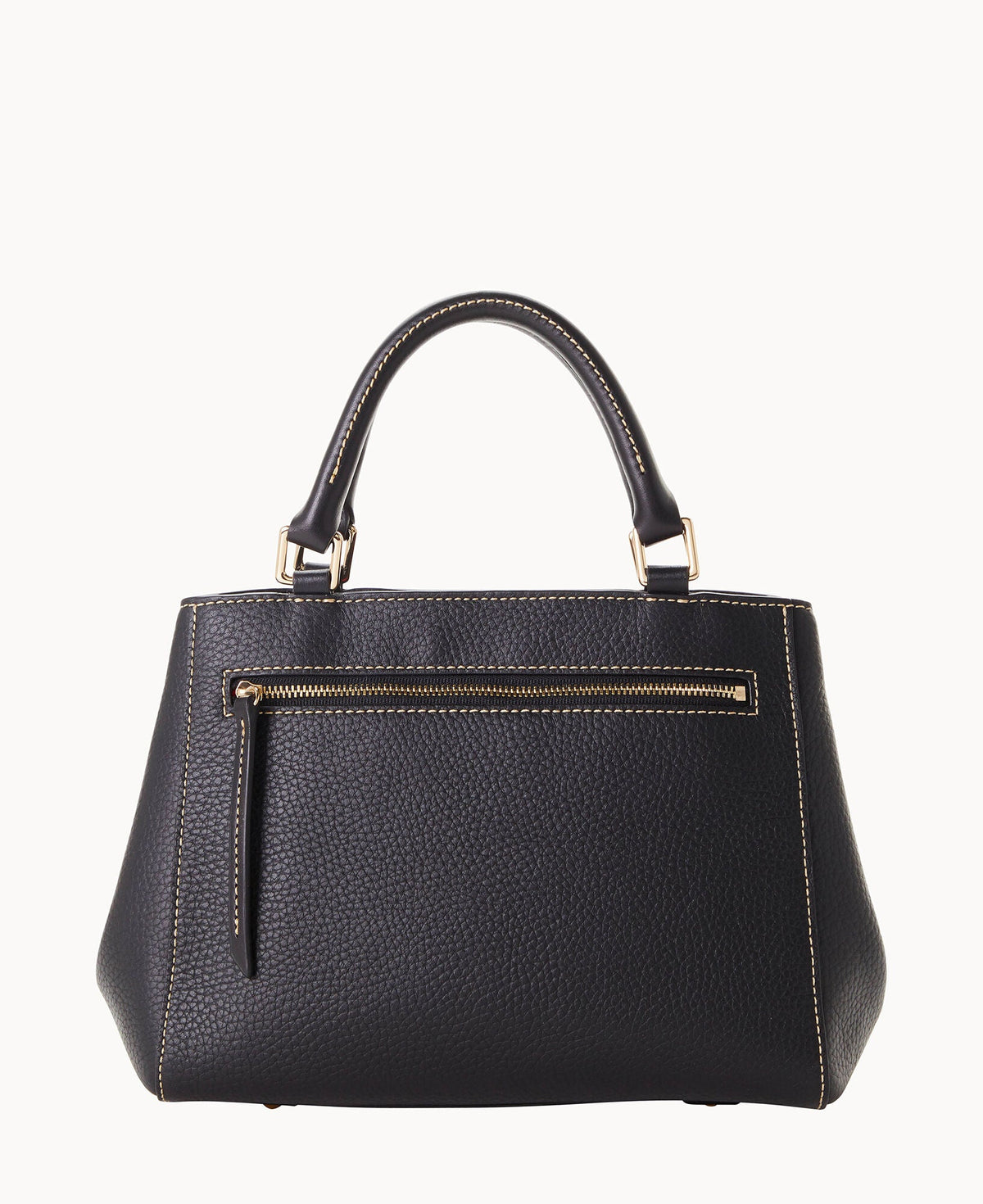 Pebble Grain Small Zip Satchel