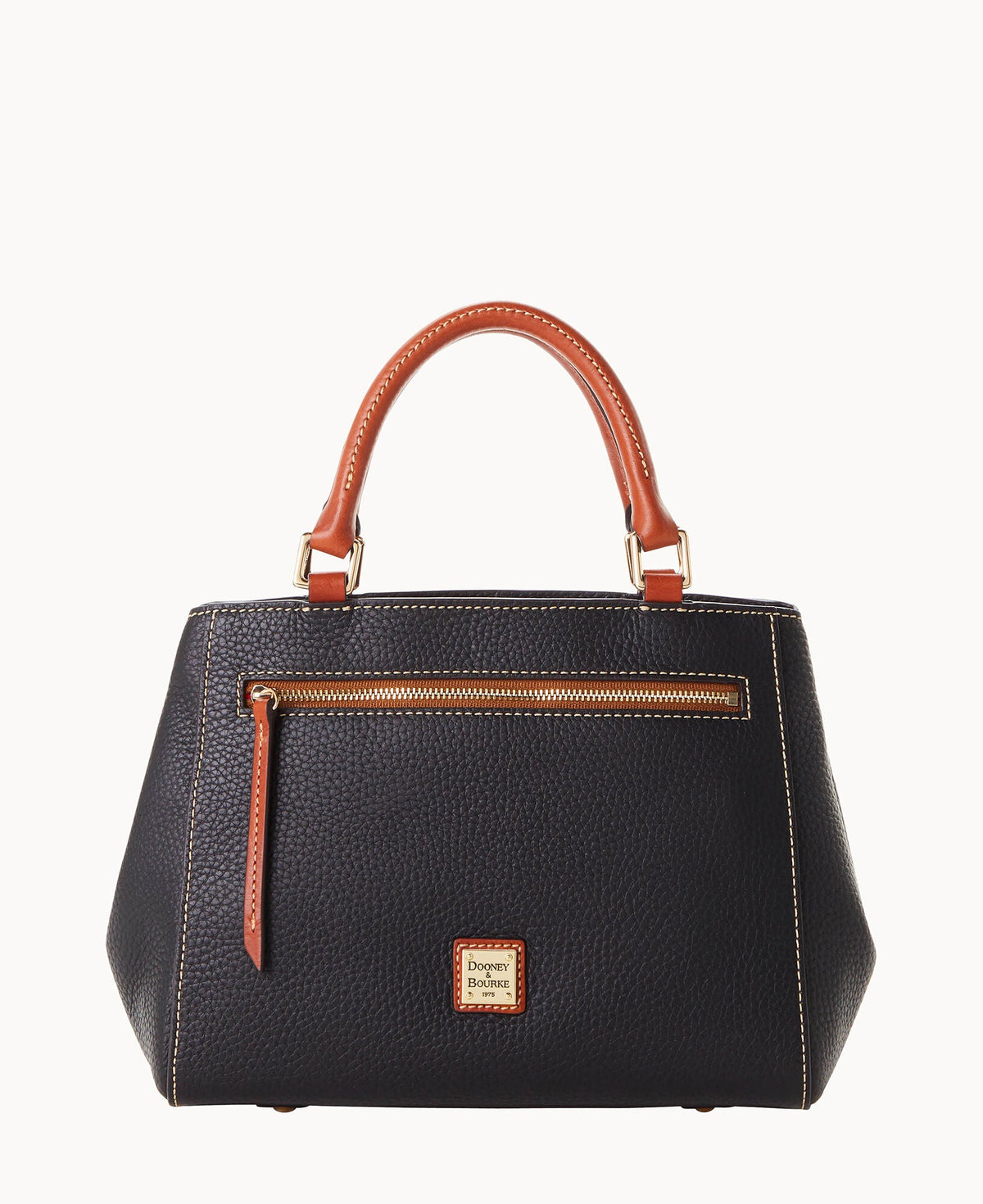 Pebble Grain Small Zip Satchel