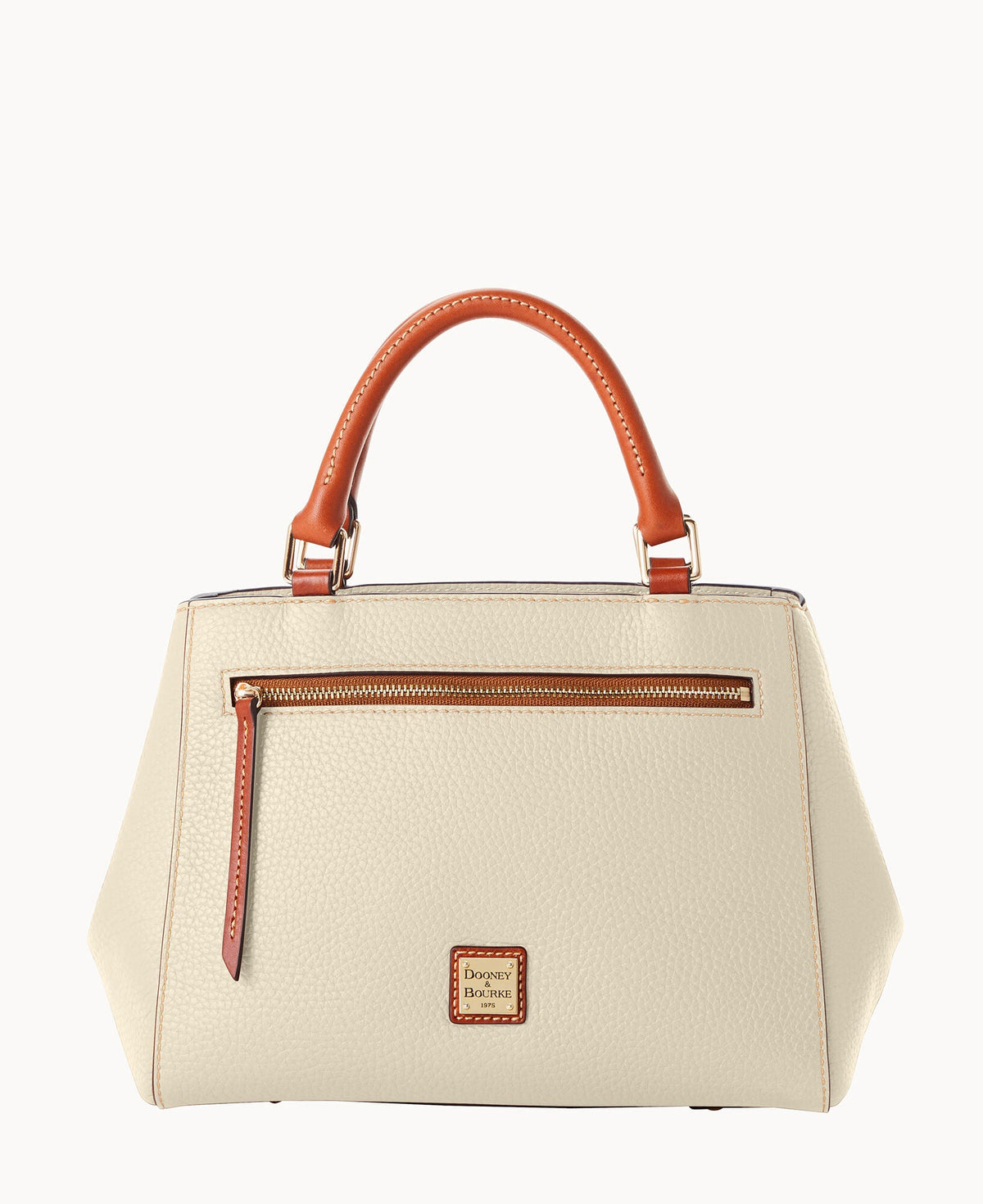Pebble Grain Small Zip Satchel