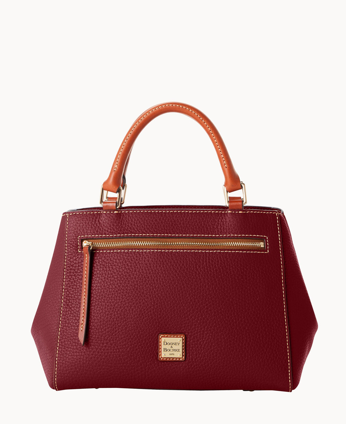 Pebble Grain Small Zip Satchel