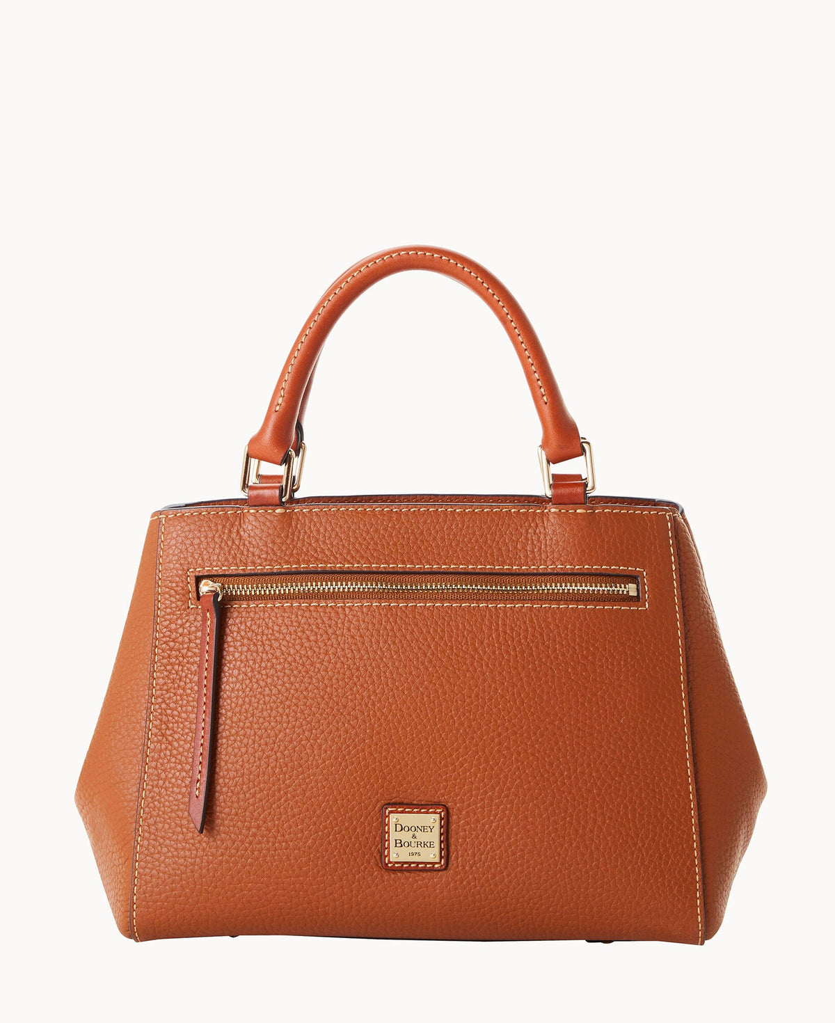 Pebble Grain Small Zip Satchel