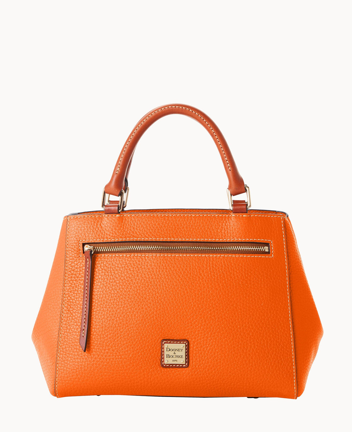 Pebble Grain Small Zip Satchel