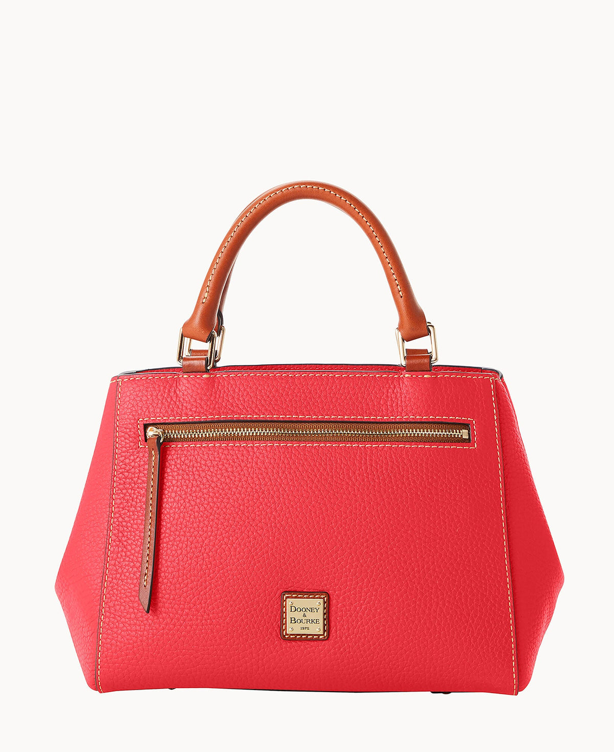 Pebble Grain Small Zip Satchel