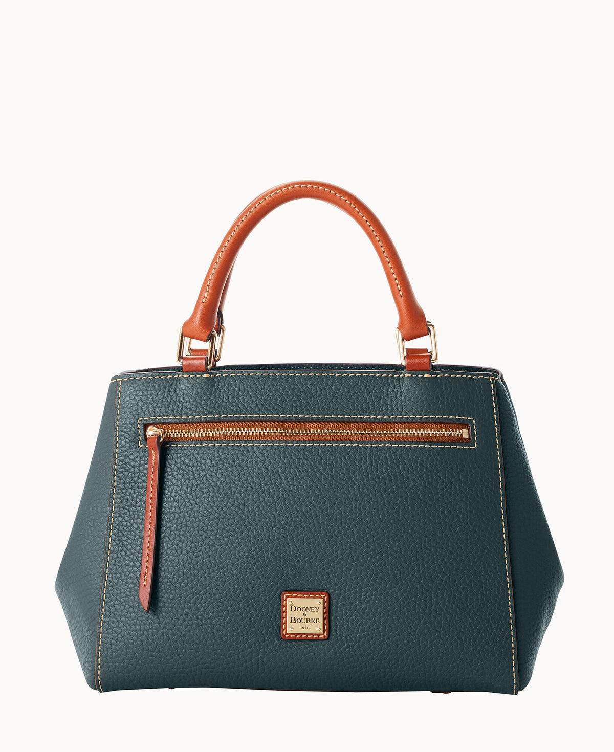 Pebble Grain Small Zip Satchel