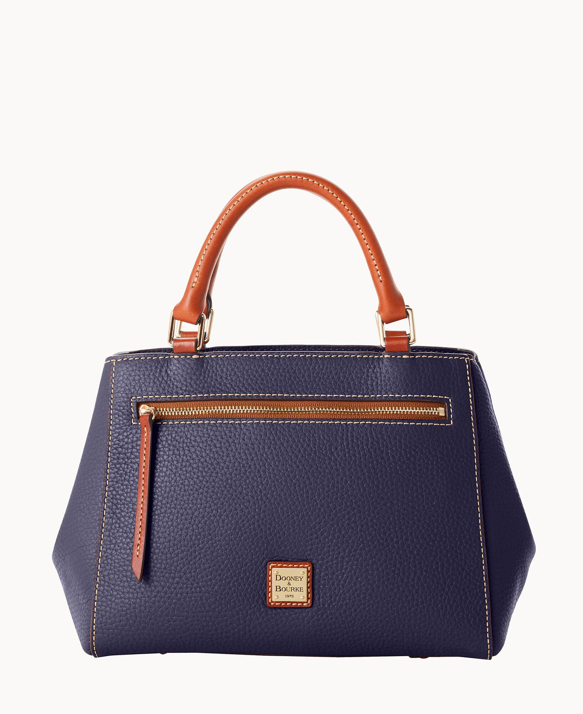 Pebble Grain Small Zip Satchel