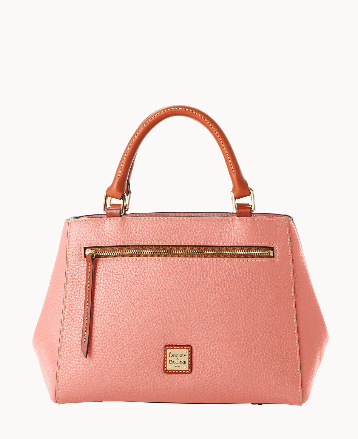 Pebble Grain Small Zip Satchel