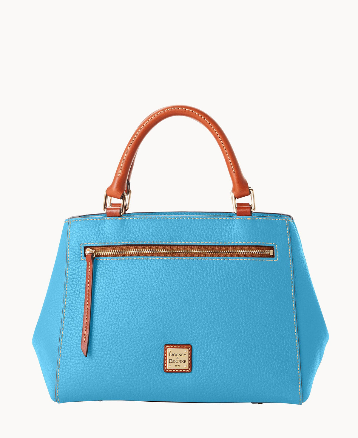 Pebble Grain Small Zip Satchel