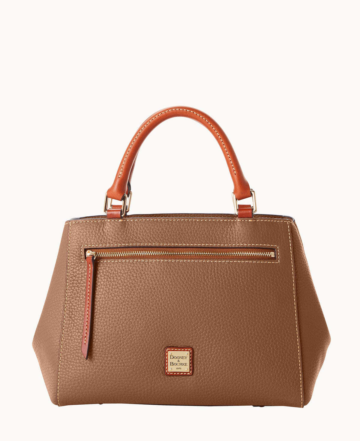 Pebble Grain Small Zip Satchel
