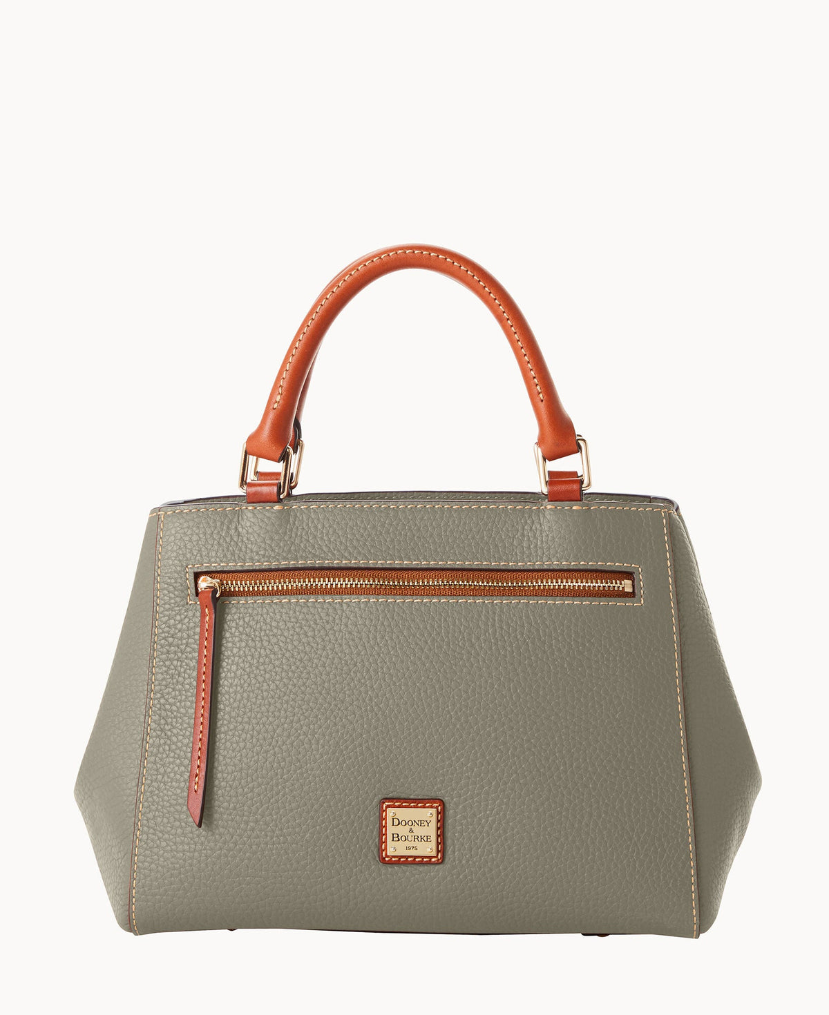 Pebble Grain Small Zip Satchel