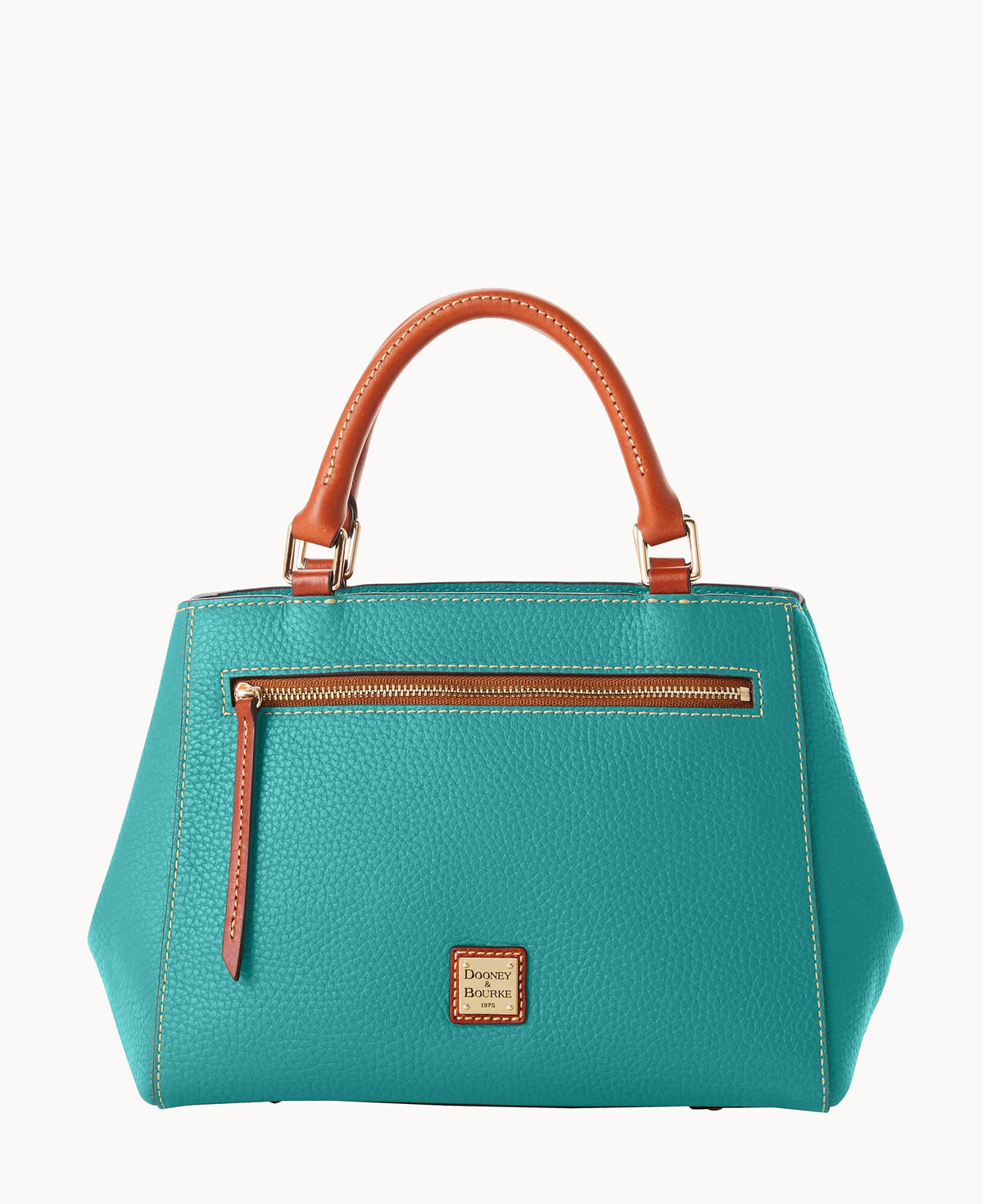 Pebble Grain Small Zip Satchel