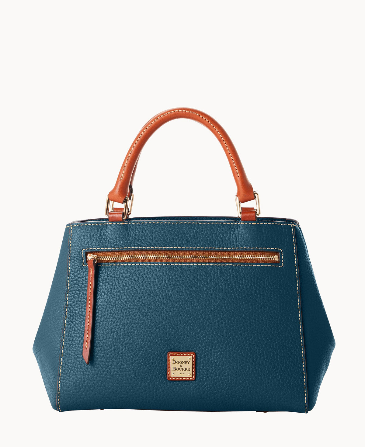 Pebble Grain Small Zip Satchel