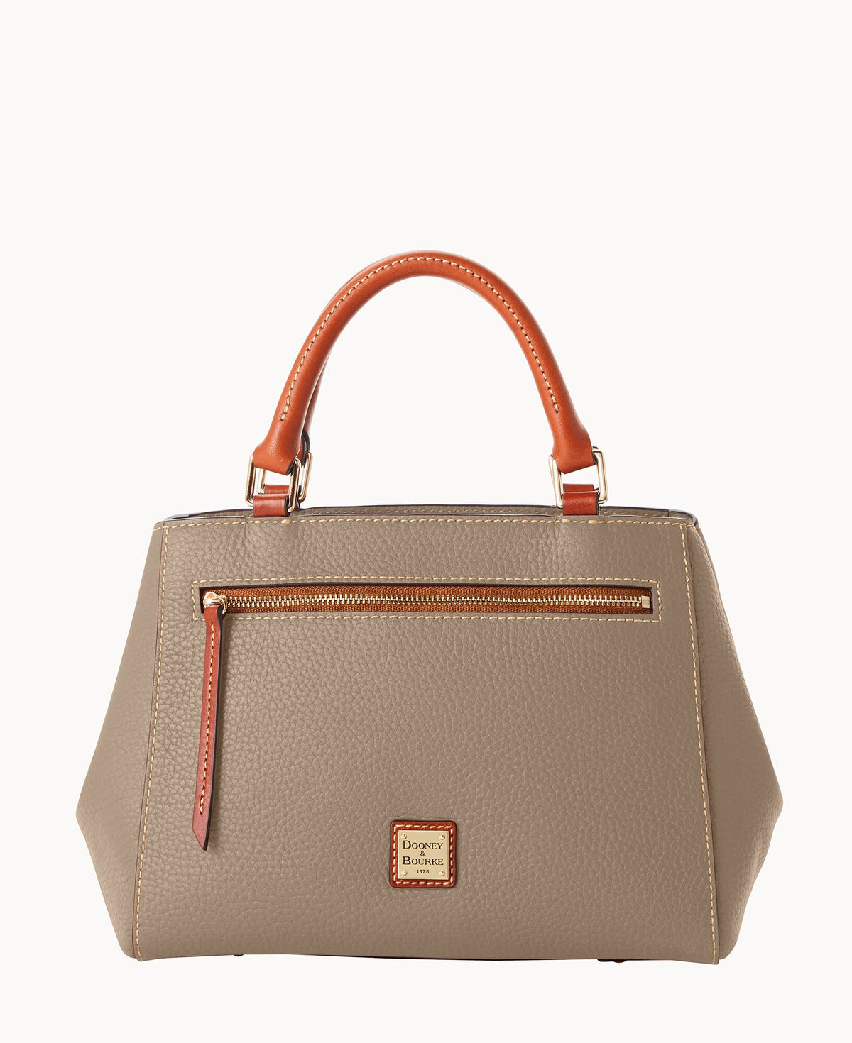 Pebble Grain Small Zip Satchel