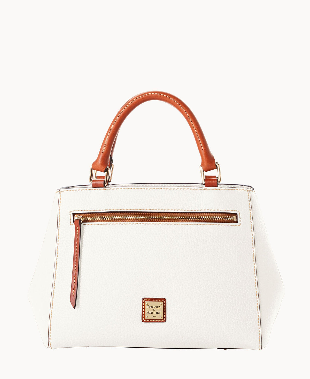 Pebble Grain Small Zip Satchel