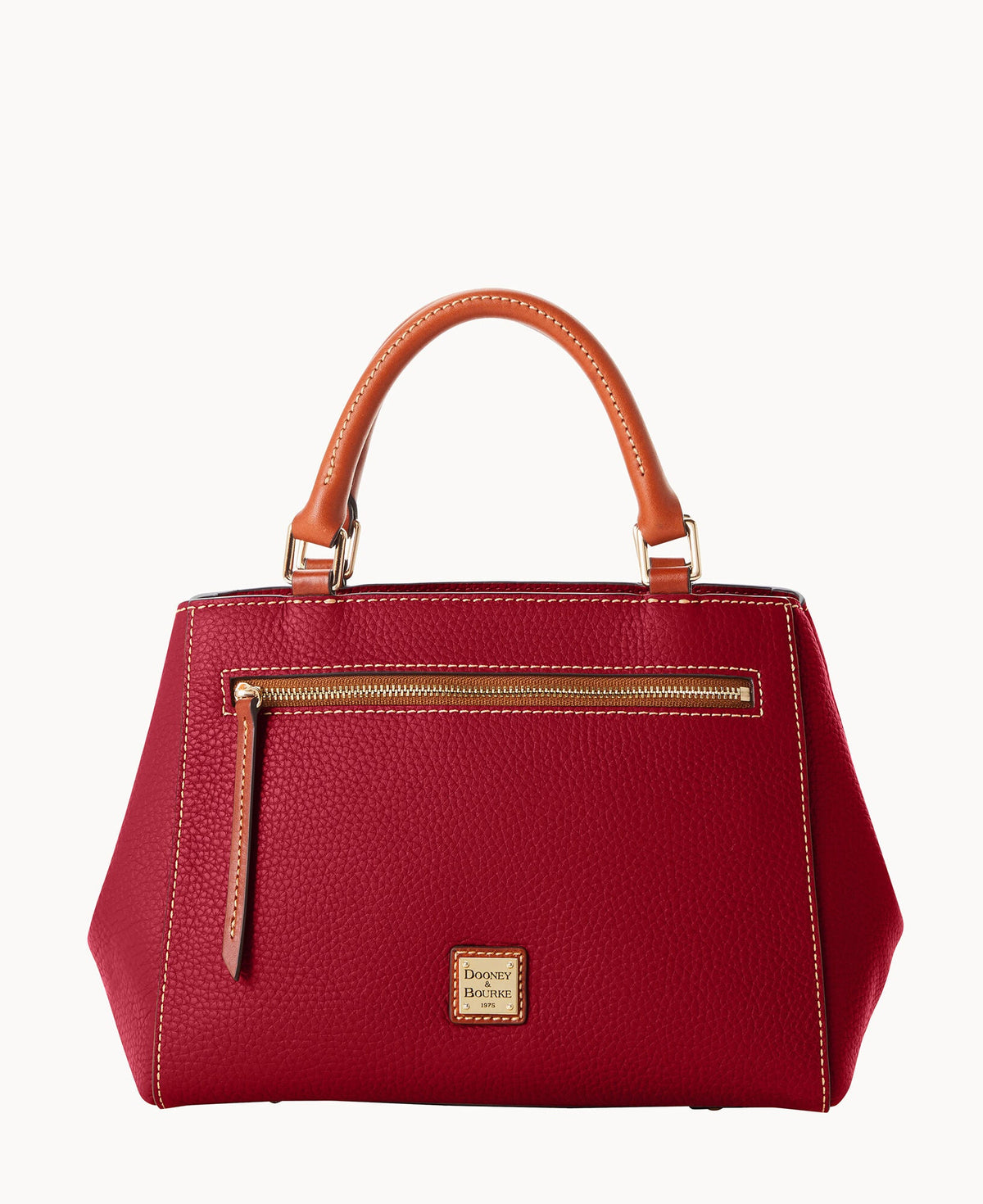 Pebble Grain Small Zip Satchel