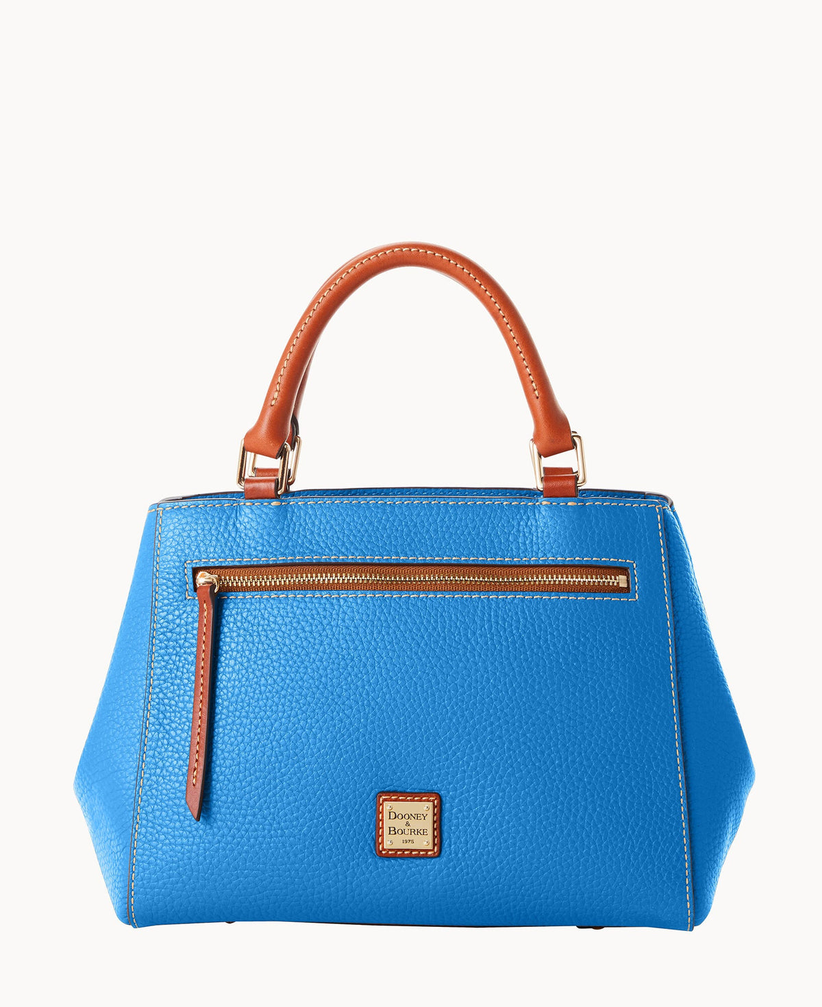 Pebble Grain Small Zip Satchel
