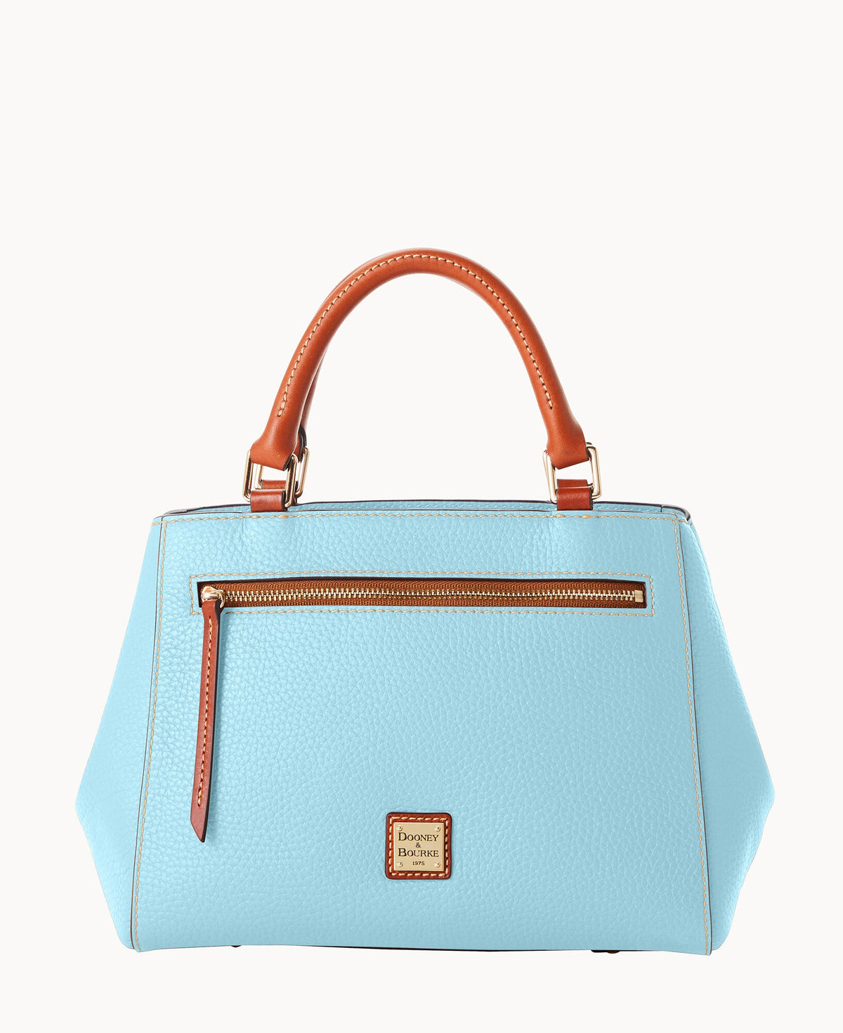 Pebble Grain Small Zip Satchel