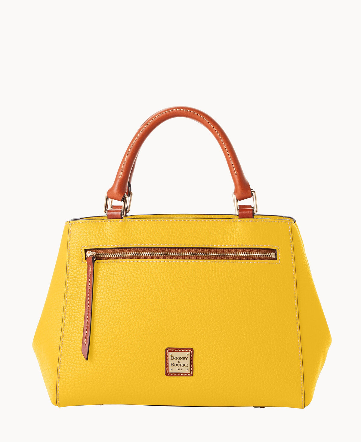 Pebble Grain Small Zip Satchel